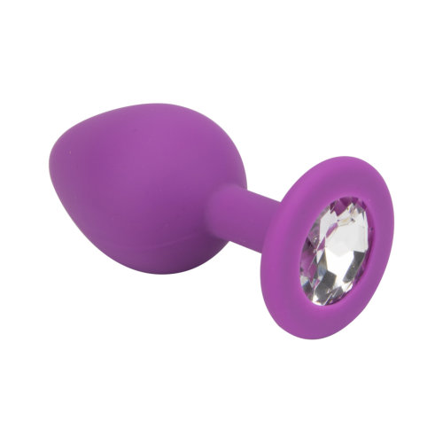 Loving Joy Jewelled Silicone Butt Plug Purple – Medium